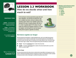 LESSON 3.3 WORKBOOK How do we decide when and how
