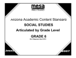 Arizona Academic Content Standard SOCIAL STUDIES Articulated by Grade Level
