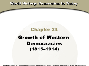 Growth of Western Democracies Chapter 24 (1815–1914)