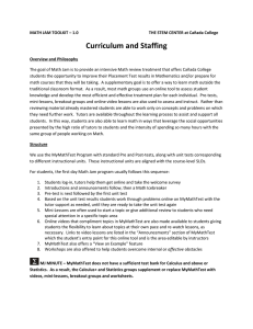 Curriculum and Staffing