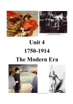 Unit 4 1750-1914 The Modern Era