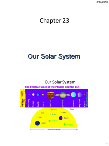 Chapter 23 Our Solar System 8/13/2013 1