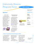 University Honors Program News Notices