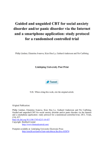 Guided and unguided CBT for social anxiety