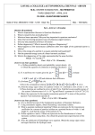 LOYOLA COLLEGE (AUTONOMOUS), CHENNAI – 600 034