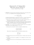 Homework No. 07 (Spring 2015) PHYS 530A: Quantum Mechanics II
