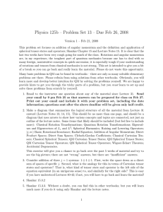 Physics 125b – Problem Set 13 – Due Feb 26,... Version 1 – Feb 21, 2008