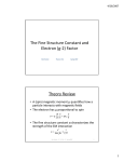 The Fine Structure Constant and  Electron (g‐2) Factor Theory Review