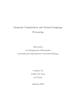 Quantum Computation and Natural Language Processing