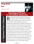 R  Topological Phases in Correlated Materials