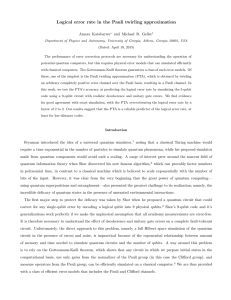 Logical error rate in the Pauli twirling approximation Amara Katabarwa