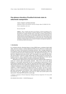 One-phonon relaxation of localized electronic states in anharmonic nanoparticles