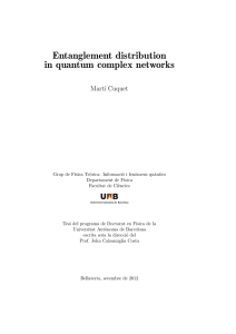 Entanglement distribution in quantum complex networks Martí Cuquet
