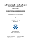 Institutionen för systemteknik Department of Electrical Engineering Examensarbete Implementation of Wavelet-Kalman Filtering