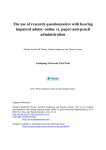 The use of research questionnaires with hearing administration