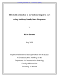 Threshold estimation in normal and impaired ears