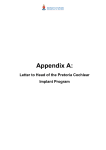 Appendix A: Letter to Head of the Pretoria Cochlear Implant Program