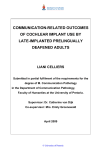 COMMUNICATION-RELATED OUTCOMES OF COCHLEAR IMPLANT USE BY LATE-IMPLANTED PRELINGUALLY