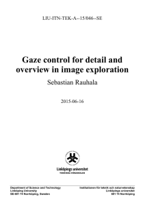 Gaze control for detail and overview in image exploration Sebastian Rauhala LIU-ITN-TEK-A--15/046--SE