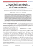 Roles of abscisic acid and auxin in shoot-supplied ammonium inhibition Baohai Li,