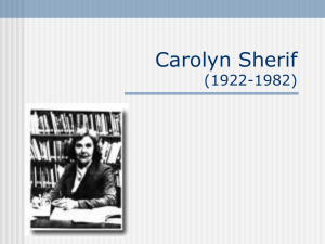 Carolyn Sherif (1922-1982)