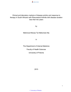 Clinical and laboratory markers of disease activity and response to