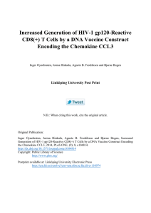 Increased Generation of HIV-1 gp120-Reactive Encoding the Chemokine CCL3