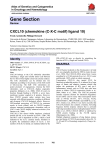 Gene Section CXCL10 (chemokine (C-X-C motif) ligand 10) in Oncology and Haematology