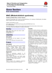 Gene Section WAS (Wiskott-Aldrich syndrome) Atlas of Genetics and Cytogenetics