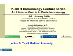 Lecture 9: T-cell Mediated Immunity