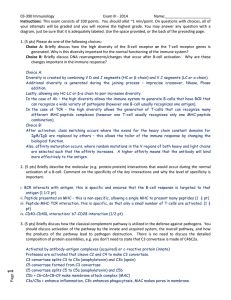 03-390 Immunology Exam III - 2014 Name:______________________