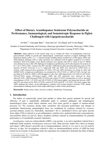 Effect of Dietary Acanthopanax Senticosus Polysaccharide on