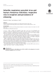 Infantile respiratory syncytial virus and human rhinovirus infections: respective