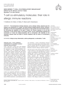 MINI-SERIES ‘‘T-CELL CO-STIMULATORY MOLECULES’’ Edited by M. Belvisi and K.F. Rabe