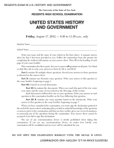 UNITED STATES HISTORY AND GOVERNMENT Friday, REGENTS HIGH SCHOOL EXAMINATION