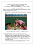 Multiple Choice Social Studies Assessment Questions Principles of Education and Training