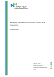 Developing Stakeholder Communication in a Non-Profit Organization  Heidi Jääskeläinen