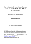State-of-the-art and recent advances Spectrum Sensing for Cognitive Radio State-of-the-art