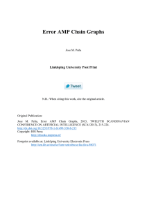 Error AMP Chain Graphs Linköping University Post Print