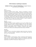 PhD (Preliminary Qualifying) Examination Syllabus for Paper 1: Research Methodology
