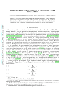 RELATIONS BETWEEN CUMULANTS IN NONCOMMUTATIVE PROBABILITY