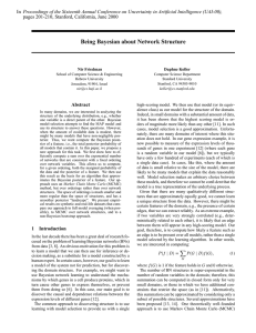 Proceedings of the Sixteenth Annual Conference on Uncertainty in Artificial... pages 201-210, Stanford, California, June 2000