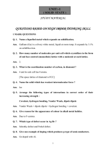 STUDY MATERIAL  QUESTIONS BASED ON HIGH ORDER THINKING SKILL UNIT:-1