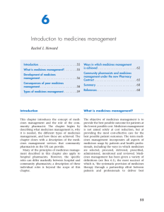 6 Introduction to medicines management Rachel L Howard