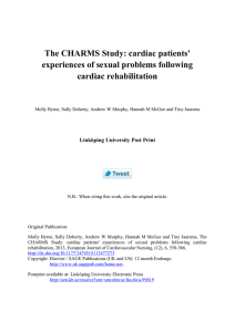 The CHARMS Study: cardiac patients' experiences of sexual problems following cardiac rehabilitation