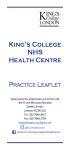 King’s College NHS Health Centre P