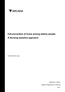 Fall prevention at home among elderly people: A Nursing assistive approach