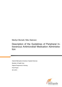 Description  of  the  Guidelines  of ... travenous Antimicrobial Medication  Administra- tion