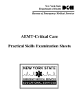 AEMT-Critical Care Practical Skills Examination Sheets Bureau of Emergency Medical Services