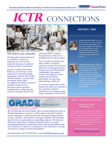 ICTR  CONNECTIONS AUGUST, 2013